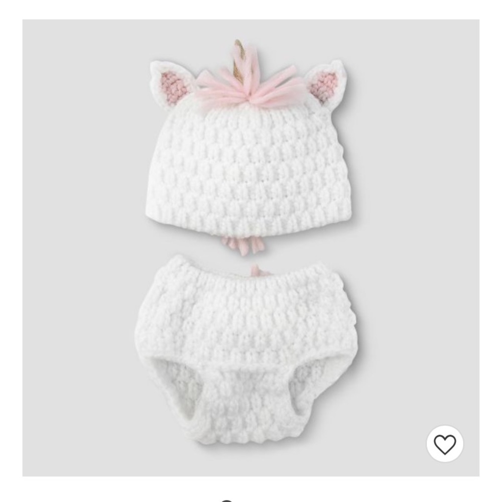 Crochet unicorn set